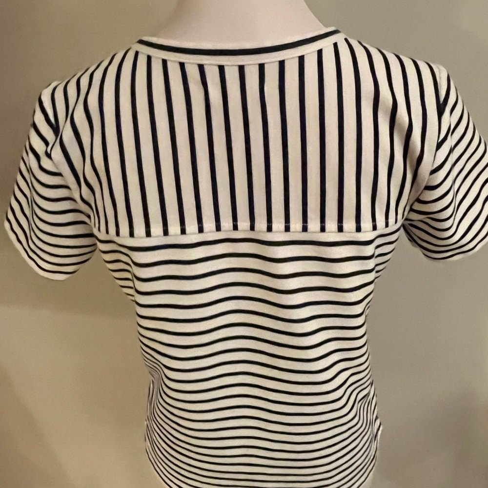 Madewell Striped Lace-Up Top - Small - Picture 3 of 5